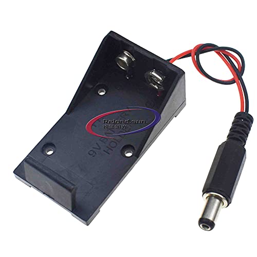 Reland Sung 9V Battery Holder Case Wire with Plug 5.5 * 2.1mm for Arduino AU