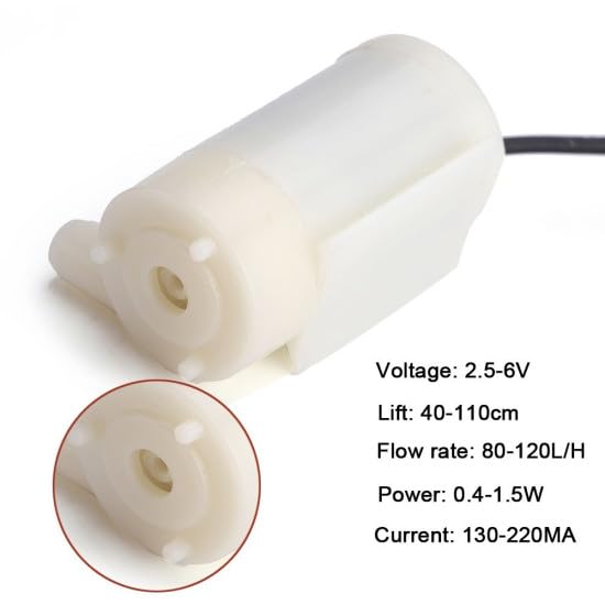 Chauhan Abhiyantriki™ Mini DC Water Pump for DIY Projects | 3V-6V Low Voltage Micro Water Pump | Science School College Projects | Aquarium Fountain Irrigation Robot & Arduino DIY Water Transfer Pump 1