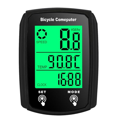 Bike Computer, Wired MPH KM/H Bicycle Speedometer & Odometer 19 Functions...