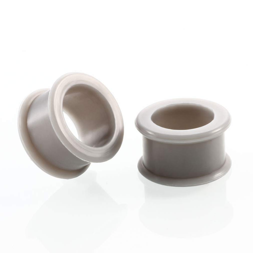 12Pairs Silicone Tunnels Ear Gauges Kit 6G-22mm Double Flared Saddle Expander for Women Men Body Piercing Jewelry Gauge