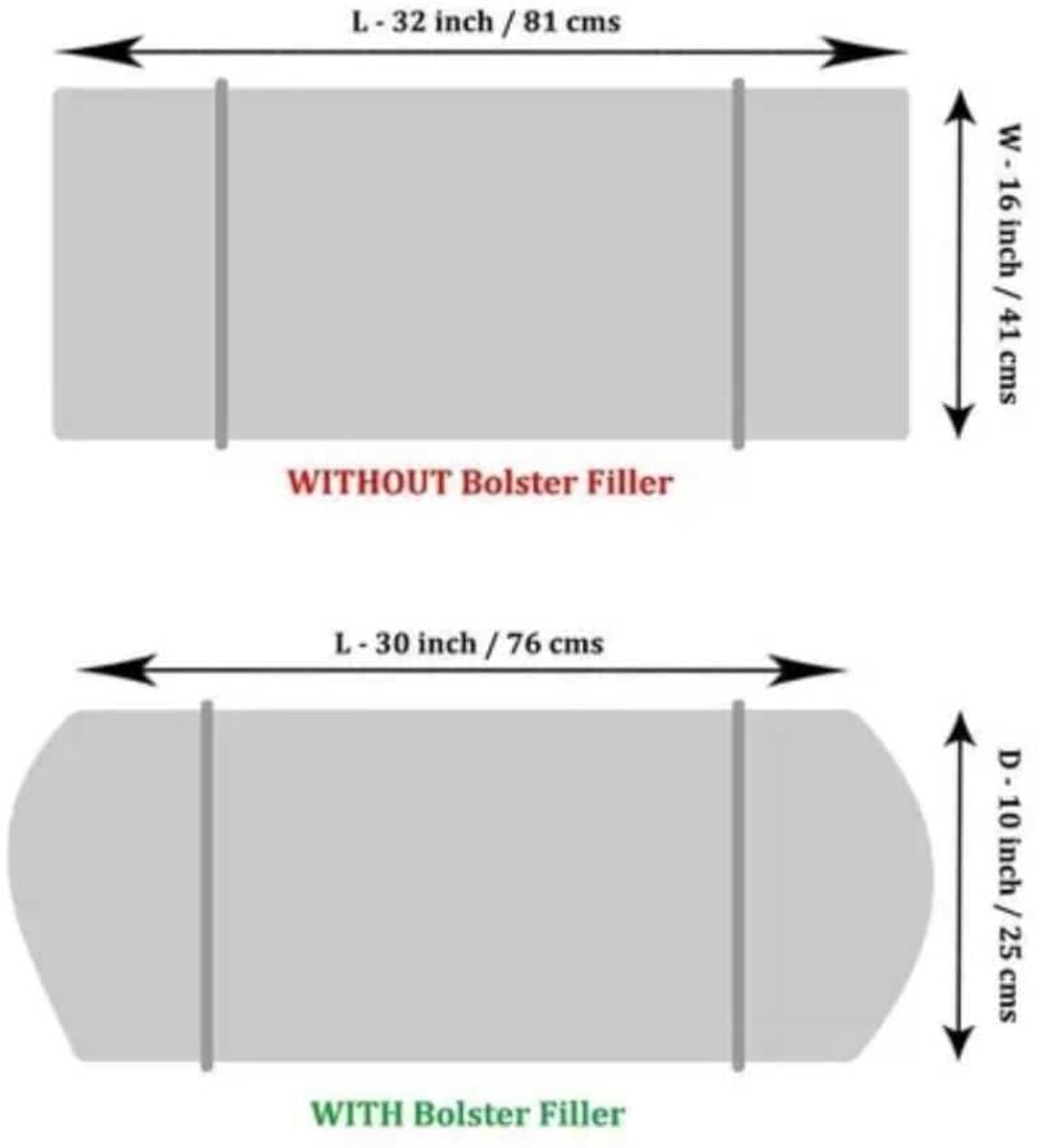 Bolster Cover Set of 2, Decorative Pillow Covers