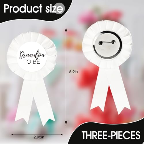 image for GDTO8820 1 Daddy to be Tinplate Badge Pin Neutral, 2 Badges for Grandp