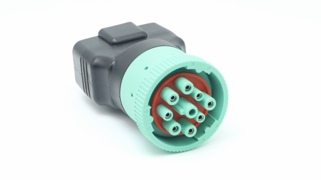 Amazon.com: Type 2 Green 9pin J1939 Male to OBD2 Female