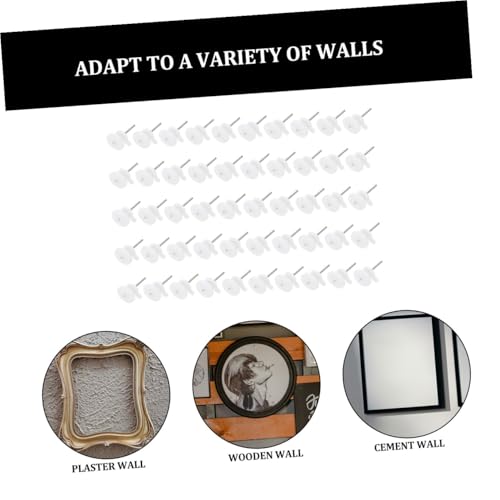 Image of Hanging Nails 50pcs Photo Frame Hanger Nails Wall Hooks Home Hardware Picture Hooks for Wall Decor