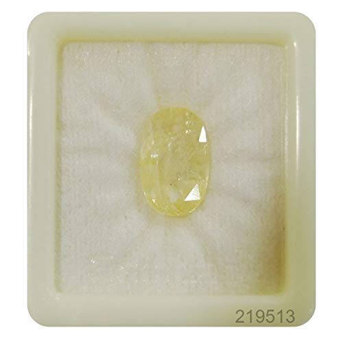SIDHARTH GEMS9.25 Ratti Unheated Untreated Ceylon Quality Yellow Sapphire Pukhraj Stone Original Certified Natural Gemstone
