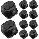 Saysurey 10 Pcs Insulated Multi Cable Connectors 2 Port Single Entry Splice Electrical Power Connector Black Interconnect Terminals Pre Filled (4-14 AWG Wire Range)
