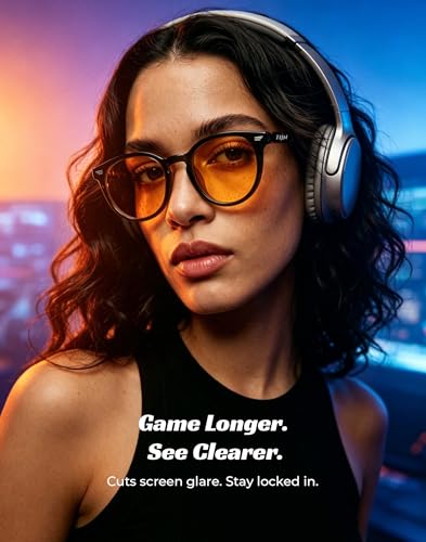 Image of TIJN Blue Light Blocking Glasses Men Women Vintage Thick Round Rim Frame Eyeglasses