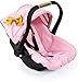 Bayer Design 67990AA Puppen-Autositz EasyGo, Puppenzubehör, passend zu Vario-Puppenwagen, mit Abdeckung, rosa, Gold mit Schleife