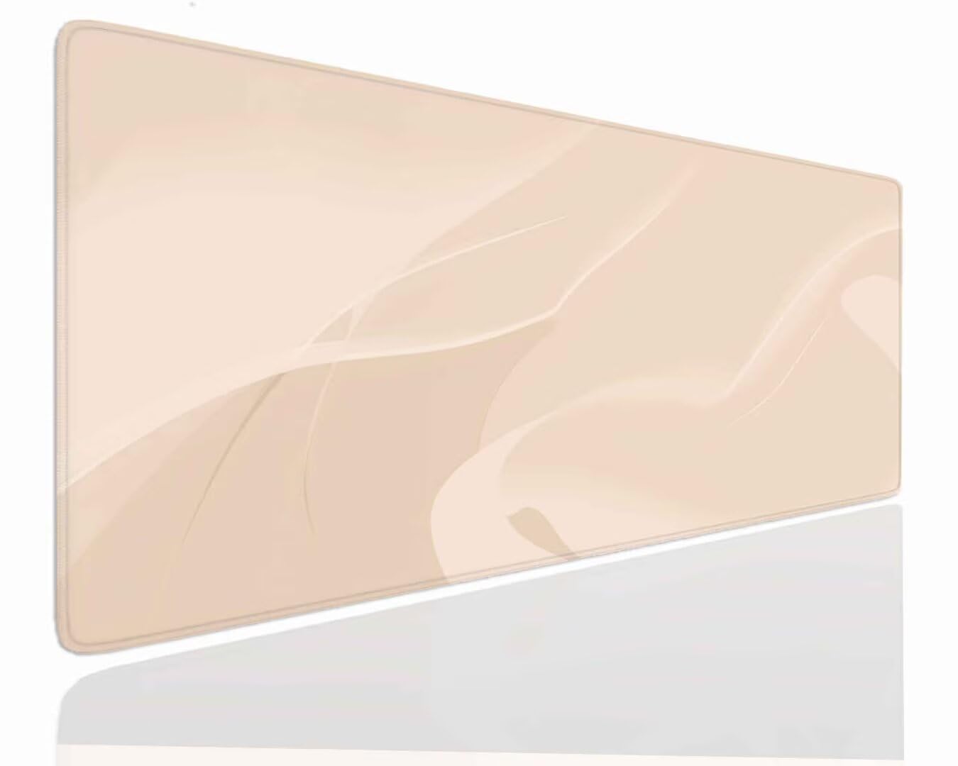 Alfombrilla Ratón XXL Gaming, Alfombrilla Escritorio 900x600x4mm, Mouse Pad Mat XXL Antideslizante, Alfombrilla Raton Base de Goma Tapete Rato Gamer Mousepad XXL para PC, Oficina Accesorios Beige J-84