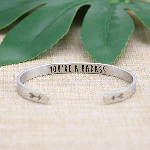 image for JoycuFF Inspirational Gifts for Women Bracelet Inspirational Women Sil