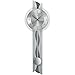 Produktbild AMS 7216 Quarz Wohnzimmer Wanduhr mit Pendel moderne Pendelwanduhr Silber lackiert mit Metallpendel