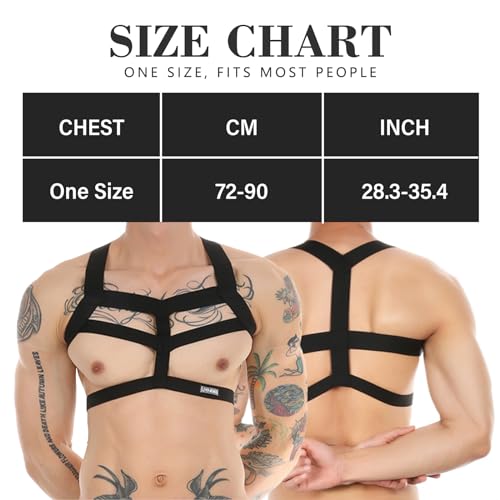 Image of Mens Harness Belt Nylon Elastic Body Shoulder Strap Sexy Halter Club Wear Cosplay Costume