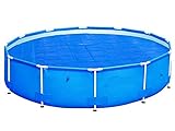 [page_title]-HAFIX Solarplane Cover für runde Pools Ø 305 cm - Planengröße Ø 290cm - Poolplane Solarabdeckplane Poolheizplane in blau