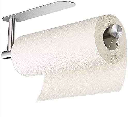 Uchwyt Papier Samoprzylepny Naścienny Uchwyt Na Papier Toaletowy Ze Stali Nierdzewnej Stojaki Rolkę Do Kuchni Organizer Chusteczki Toaletowy(A)