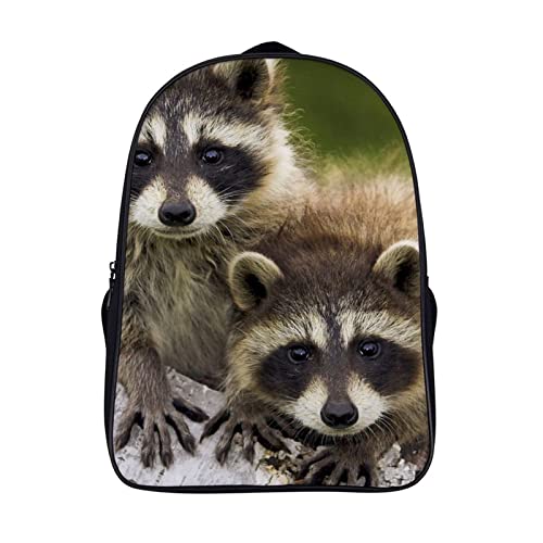 Cartable de mode Raccoon grand sac à dos classique femme école