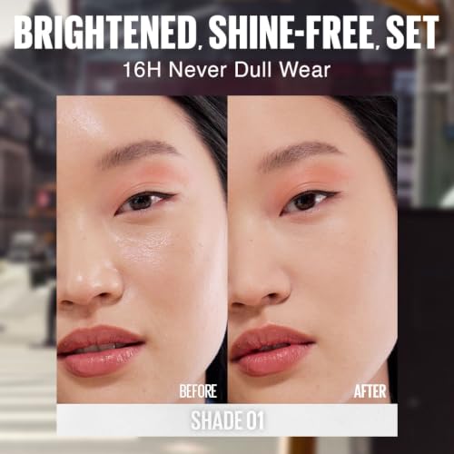 Image of Maybelline Fit Me Loose Powder 16h Brightening Pore-Blurring Oil-Control Waterproof Longlasting Natural Coverage - 01