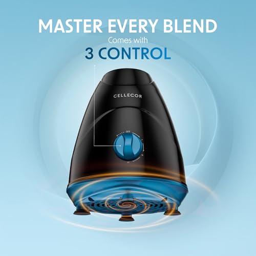 Image of CELLECOR CMG50BK Smashh Mixer Grinder 500W | 3 Speed Control | 19000 RPM