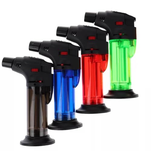Image of Windproof Cigarette Jet Flame Blow Gun Thrower Torch Barbeque Lighter for Lighting Fireworks, Hookah Coal, Cigars, Melting Glass tubing, Welding and Soldering, multicolor