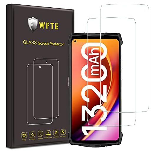 WFTE [2-Pack Protector de Pantalla para Ulefone Power Armor 13,9H Dureza,Huellas Dactilares Libre,Sin Burbujas,Cristal Templado Protector de Pantalla Ulefone Power Armor 13