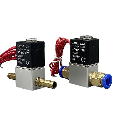 Electroválvula neumática de 24V y manguera de 12mm en posición normalmente cerrada para aire 3