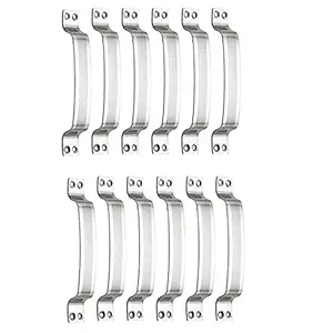 MAP Stainless Steel Door and Window Handle - Diagonally Shaded - 6 Inch Pack of 12 PC