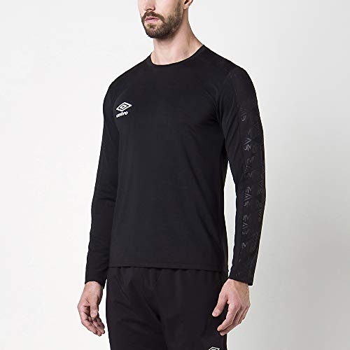 Camiseta manga longa Docket, Umbro, Masculino, Preto, G