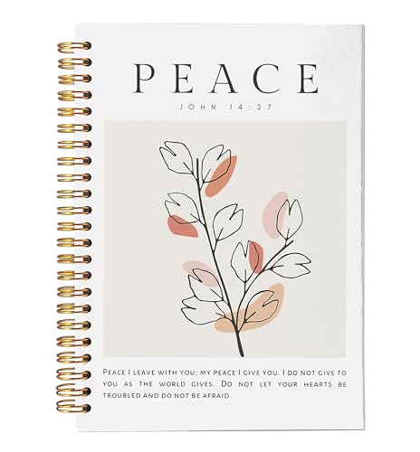 Journal chrétien de la Bible VNWEK : carnet chrétien pour femme à spirale 14x21cm 164 pages