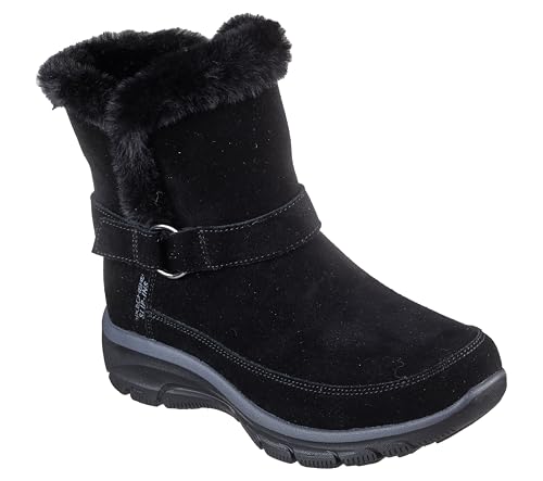 Skechers Women's Easy Going-Dreamers Luxe Vibe Hands Free Slip-Ins Mid Calf Boot, Black, 8