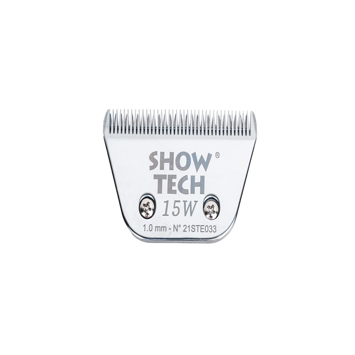 Show Tech Pro Wide Snap-on Clipper Blade - Wide Width for Larger Breeds - Ultra-Fine Finish - Carbon Steel - #15W