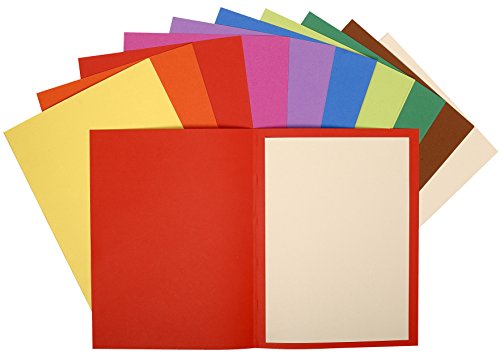 Exacompta - Réf. 160300E - Paquet de 10 chemises rigides FLASH 220 g/m2 aux teintes vives - 100% recyclées et certifiées Ange Bleu - dimensions 24x32 cm...