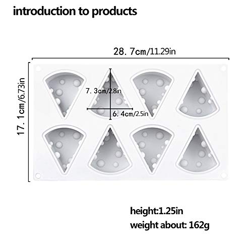 3D Cheese Shape Silicone Mold, 8 Cavityhousehold High Temperature Pastry Mould For Baking Mousse Cake/Candy/Chocolate Mold #TOP1