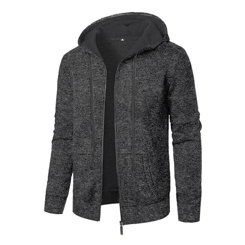 Zip Up Hoodies for Men Fleece Hooded Sweatshirts with Pocket Casual Long Sleeve Basic Slim Fit Tops 2025 Fall Clothes2
