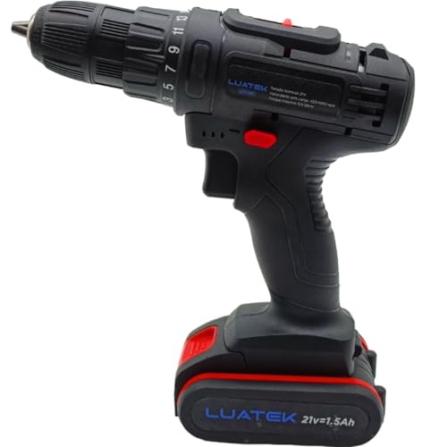 Furadeira e Parafusadeira Bivolt Compacta 21V Profissional Dupla Velocidade com Mandril Ajustável LW