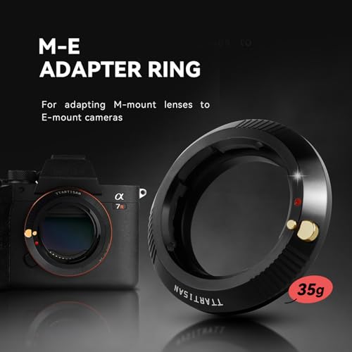 Anillo Adaptador TTARTISAN M a Montura Sony E, Compatible con Cámaras A7, A7II, A7III, A7IV, A7R, A7RII, A7RIII, A7RIV, A7RV, A7S, A7SII, A7SIII, A7C, A9, A9II, A1, A9III, A1II, ZV-E1, A7C2, A7CR miniatura 2