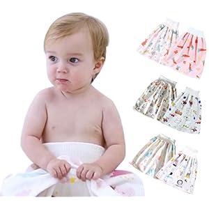 2 Stks Baby Katoenen Luier Rok Absorberende Shorts Waterdichte Peuter Training Broek Herbruikbare Kids Luierbroek…