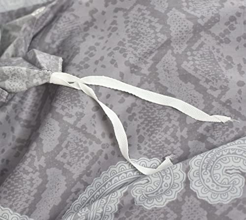 Eikei Lavender Lilac Bohemian Paisley Duvet Quilt Cover Light Blue Purple Boho Chic 100% Cotton Bedding Set Oriental Indian Style Tapestry Print In King Or Full Queen Size (Queen, Dusty Purple) #TOP4