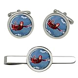  Giftshop UK Skydiving Manschettenknöpfe und Krawatte Clip Set
