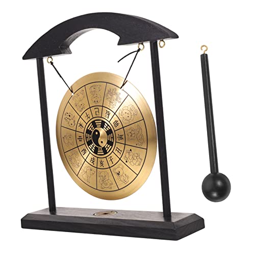 HEMOTON Unique Zodiac Gong Craft Chinese Desktop Stand Decorations for Office Home