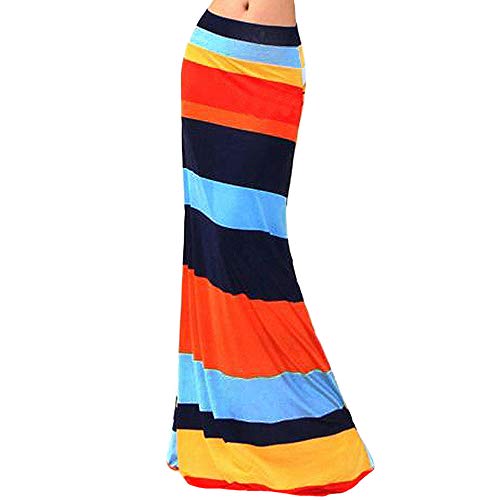 Aisa Womens Multicolored Two Tone Damask Printed Maxi Skirt