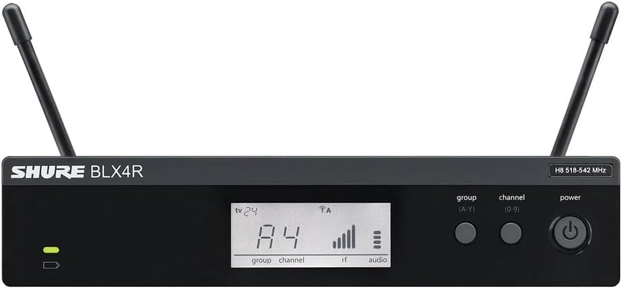 Shure BLX4R Single Channel Rack Mount Receiver - for use with BLX Wireless Systems, Transmitter Sold Separately | H9 Band (BLX4R=-H9)