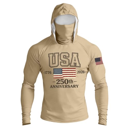 Camisetas de manga larga anti UV hombre con capucha contra el sol activo