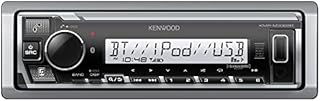 KENWOOD KMR-M332BT Car & Marine Stereo - Single Din, Bluetooth Audio, USB MP3, Aux in, AM FM Radio SiriusXM Ready, Weatherproof, Multi Color Illumination