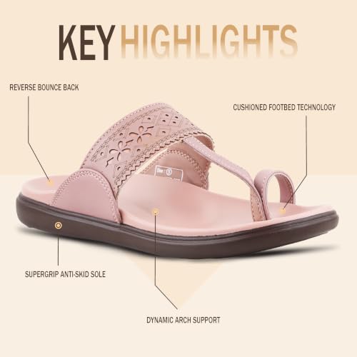 Image of Medifeet Women's Orthopedic Toe-Ring Sandals | Soft Cushioned Slip-On Comfort Slippers | Anti-Skid, Arch Support