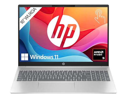 HP Pavilion Laptop, 16' WUXGA Touch-Display, AMD Ryzen 5 8540U, 8 GB DDR5 RAM, 512 GB PCIe NVMe SSD, AMD Radeon Graphics, QWERTZ, Windows 11 Home, Silber