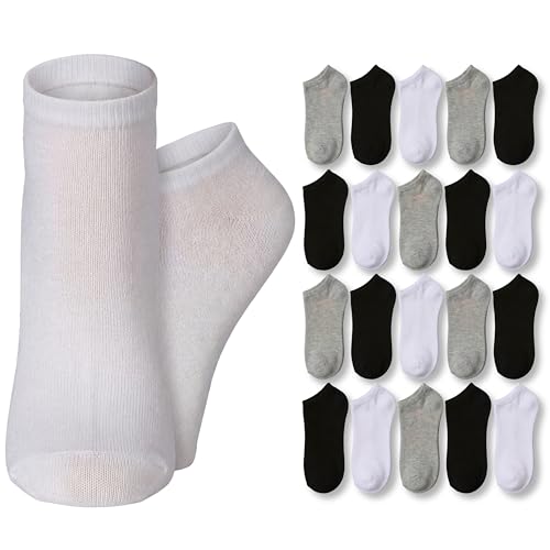 Image of Tipi Toe Women's 20 Pack Colorful Low Cut Socks - Lightweight, Breathable Design for All-Day Comfort Sizes 9-11 /10-13