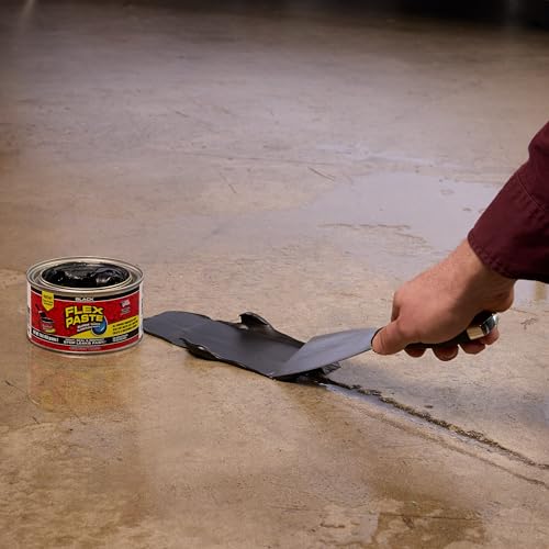 Flex Paste, Waterproof Paintable Putty, Spackle Sealant, Fill Gaps Cracks Holes - Block Out Water and Air - UV Resistant - Walls, Drywall, EPDM, Concrete, Roof, RV Repairs, Black, Half-Quart - Thumbnail 7