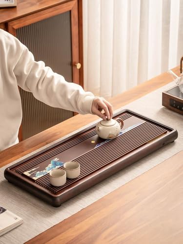 Mesa de té de madera maciza Wanli Jiangshan para evitar derrames de agua 4