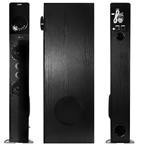 beFree Sound Bluetooth Powered Tower Speaker in Black -  BFS-Tower Speaker
