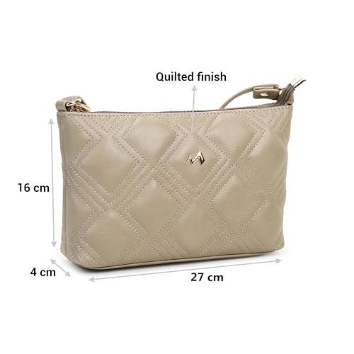 Image of Metro Women Casual PU Soft Body Zipper closure Quilted Sling Bag