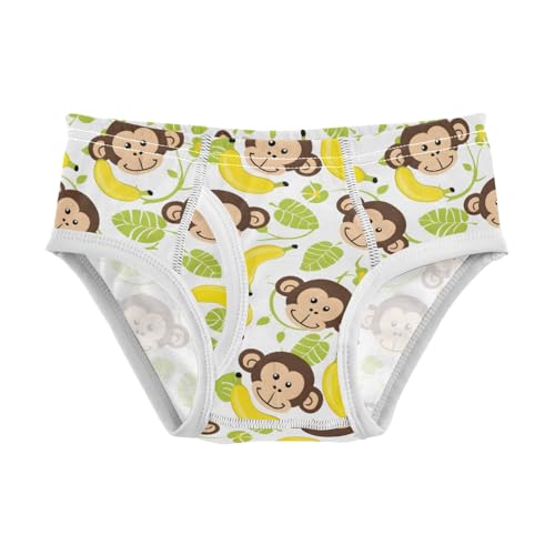 Monkey Face Banana Boys' Underwear 100% Cotton Boys' Briefs Soft Toddler Underwear